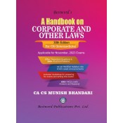 Munish Bhandari's A Handbook on Corporate & Other Laws for CA Intermediate November 2023 Exam [New Syllabus] by Bestword Publications